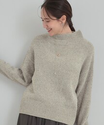 DRESKIP | 【S-LL】ほんのりラメで女性らしい ベロアモールモックネックニット(ニット/セーター)