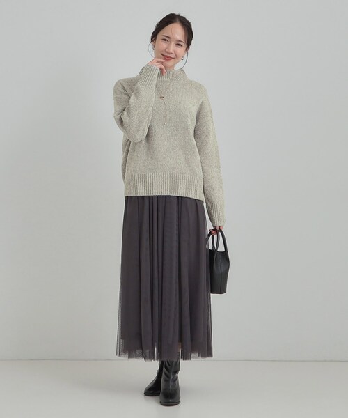 DRESKIP（ドレスキップ）の「【S-LL】ほんのりラメで女性らしい ベロアモールモックネックニット（ニット/セーター・レディース・ライトグレー/ピンク系/アイボリー/ライトブルー/イエロー系その他・02/01/04/03）」の20枚目の写真