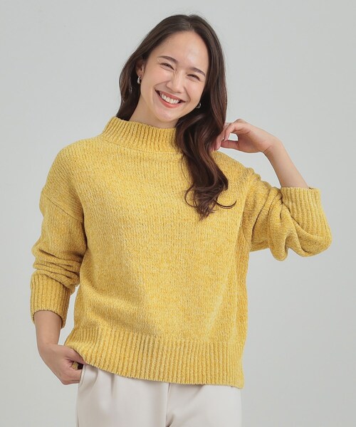 DRESKIP（ドレスキップ）の「【S-LL】ほんのりラメで女性らしい ベロアモールモックネックニット（ニット/セーター・レディース・ライトグレー/ピンク系/アイボリー/ライトブルー/イエロー系その他・02/01/04/03）」の22枚目の写真