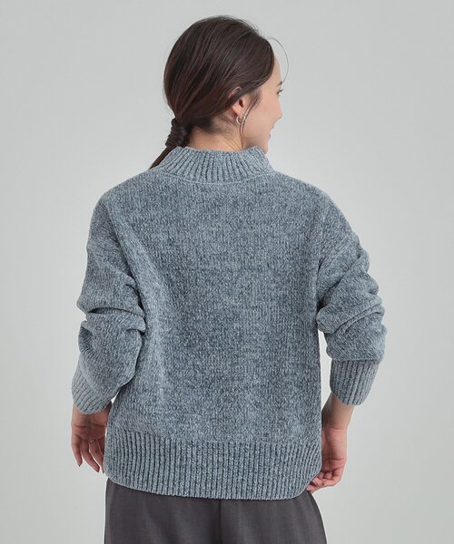 DRESKIP（ドレスキップ）の「【S-LL】ほんのりラメで女性らしい ベロアモールモックネックニット（ニット/セーター・レディース・ライトグレー/ピンク系/アイボリー/ライトブルー/イエロー系その他・02/01/04/03）」の22枚目の写真