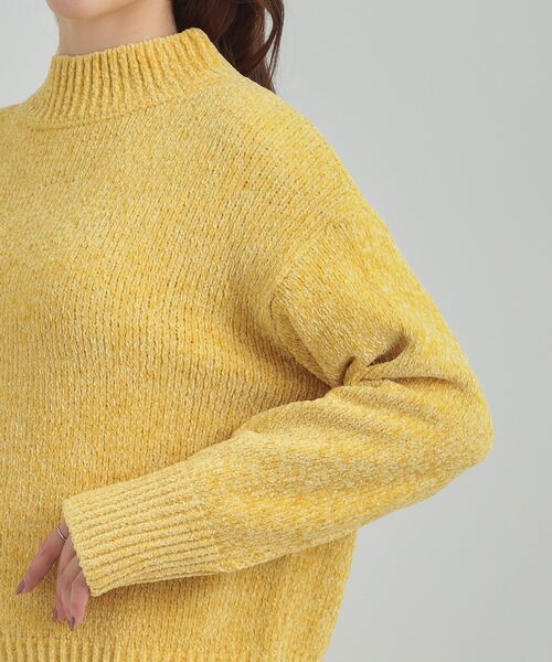 DRESKIP（ドレスキップ）の「【S-LL】ほんのりラメで女性らしい ベロアモールモックネックニット（ニット/セーター・レディース・ライトグレー/ピンク系/アイボリー/ライトブルー/イエロー系その他・02/01/04/03）」の15枚目の写真