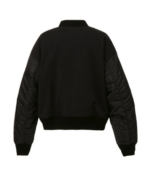 【極美品】 オニツカタイガー ボンバージャケット ブルゾン M ブラック ロゴ BOMBER JACKET/ ボンバージャケット（ダウンジャケット/コート