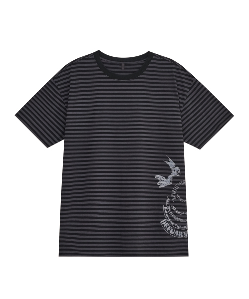 DEFGARMENTS(デフグラメンツ)の「STRIPE DEVIL T-SHIRTS(Tシャツ/カットソー・レディース・その他・MEDIUM/LARGE)」の1枚目の写真