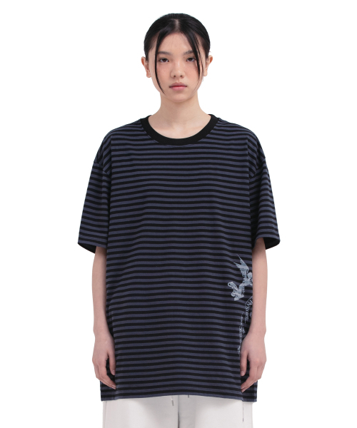 DEFGARMENTS(デフグラメンツ)の「STRIPE DEVIL T-SHIRTS(Tシャツ/カットソー・レディース・その他・MEDIUM/LARGE)」の2枚目の写真