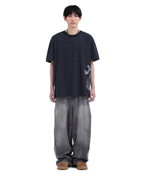 DEFGARMENTS(デフグラメンツ)の「STRIPE DEVIL T-SHIRTS(Tシャツ/カットソー・レディース・その他・MEDIUM/LARGE)」の6枚目の写真