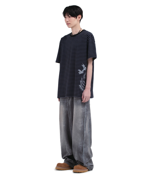 DEFGARMENTS(デフグラメンツ)の「STRIPE DEVIL T-SHIRTS(Tシャツ/カットソー・レディース・その他・MEDIUM/LARGE)」の7枚目の写真