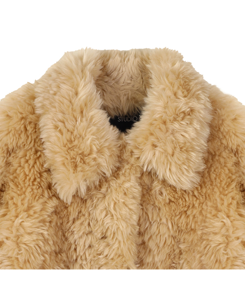 フェイクファー ハーフコート AR4FJA60（ムートンコート）｜LAP