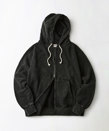 AUTHENTIC COMFORT HOOD ZIP SWEAT_VINTAGE CHARCOAL