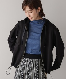 パウンドストレッチサイド異素材パーカー