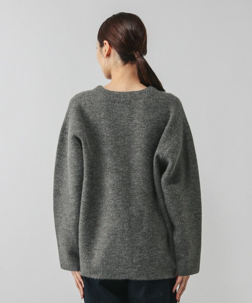 GLOBAL WORK（グローバルワーク）の「バイカラーニットブルソン/616811（カーディガン/ボレロ・レディース・グレー/グレイッシュベージュ/ダークブラウン・MEDIUM/LARGE）」の20枚目の写真