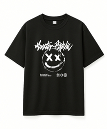 MONSTER REPUBLIC（モンスターリパブリック）の「スマイルホワイトTシャツブラック_B8139（Tシャツ/カットソー）」