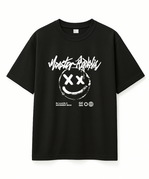 MONSTER REPUBLIC(モンスターリパブリック)の「スマイルホワイトTシャツブラック_B8139(Tシャツ/カットソー・レディース・その他・LARGE/X-LARGE/SMALL/MEDIUM)」の1枚目の写真