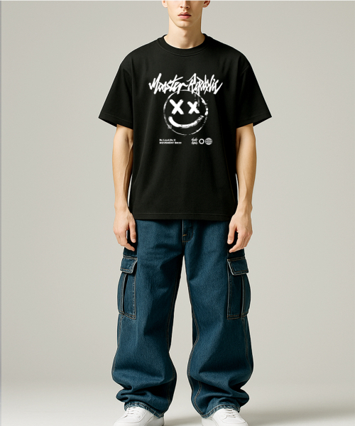 MONSTER REPUBLIC(モンスターリパブリック)の「スマイルホワイトTシャツブラック_B8139(Tシャツ/カットソー・レディース・その他・LARGE/X-LARGE/SMALL/MEDIUM)」の2枚目の写真