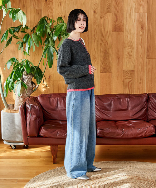 配色 ヘンリーネック ニットプルオーバー（ニット/セーター）｜FREAK'S