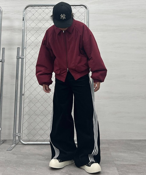 ILL'S(イルズ)の「バックプリント ナイロン 中綿ブルゾン メンズ レディース ユニセックス(ダウンジャケット/コート・メンズ・ブラック/スカイブルー/ワイン/グレー・M/L)」の19枚目の写真