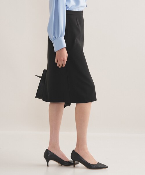INDIVI（インディヴィ）の「【通勤スーツ／洗える】ストレッチストレートスカート（スーツスカート・レディース・ネイビー/ブラック・13/42/40/38/36/15 /05/12/19/34/03）」の4枚目の写真