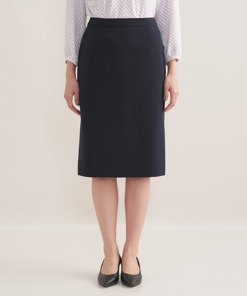 INDIVI（インディヴィ）の「【通勤スーツ／洗える】ストレッチストレートスカート（スーツスカート・レディース・ネイビー/ブラック・13/42/40/38/36/15 /05/12/19/34/03）」の12枚目の写真