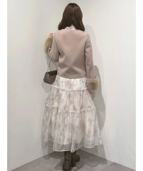 MERCURYDUO（マーキュリーデュオ）の「フェイクファー付きノーカラーショートコート（その他アウター・レディース・ベージュ/アイボリー・SMALL/MEDIUM）」の12枚目の写真