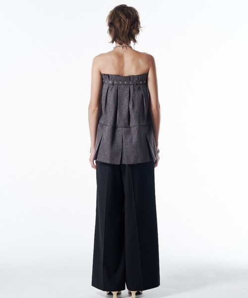 JOSE MOON（ジョゼムーン）の「2WAY BARETOP TUNIC/2wayベアトップチュニック（その他トップス・レディース・チャコールグレー/ブラック・FREE）」の10枚目の写真