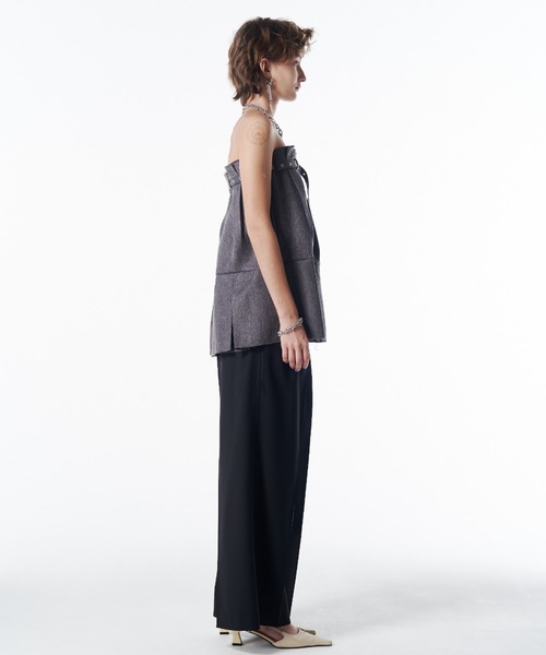 JOSE MOON（ジョゼムーン）の「2WAY BARETOP TUNIC/2wayベアトップチュニック（その他トップス・レディース・チャコールグレー/ブラック・FREE）」の11枚目の写真