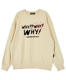 ワイワイワイ オーバーサイズ ドロップショルダー スウェット_バター