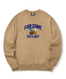 フェアゲームフレンズグラフィッククルーネック - ベージュ