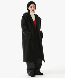 PIECEMAKER（ピースメーカー）の「HAND STITCH HOODIE MAXI WOOL COAT (CHARCOAL)（チェスターコート）」