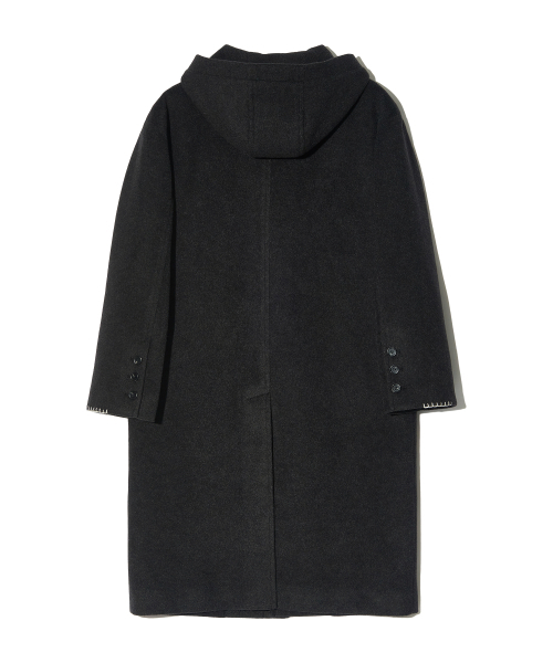 PIECEMAKER(ピースメーカー)の「HAND STITCH HOODIE MAXI WOOL COAT (CHARCOAL)(チェスターコート・レディース・その他・LARGE/MEDIUM)」の5枚目の写真