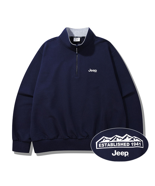 JEEP(ジープ)の「【深藍 / Shin-ai】Mロゴ ハーフジップマンツーマン (JR5TSU838DA)(スウェット・レディース・その他・MEDIUM/LARGE/X-LARGE/SMALL/2XL)」の1枚目の写真