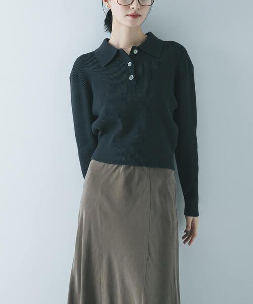 コットンシルクポロ衿ニット（ニット/セーター）｜URBAN RESEARCH