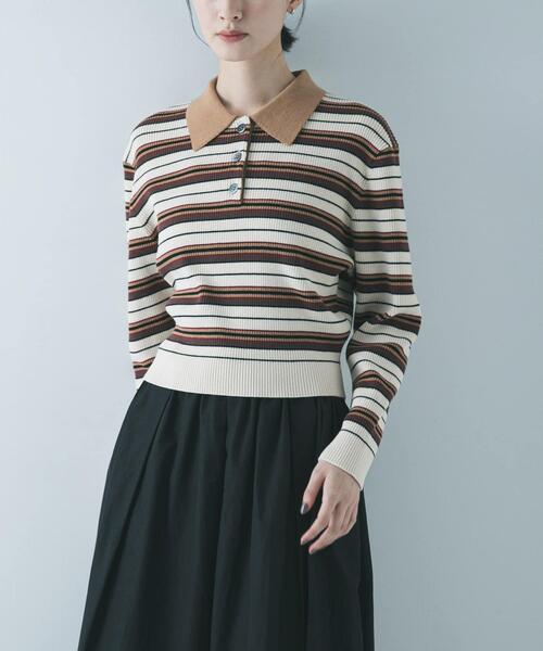 URBAN RESEARCH コットンシルクポロ衿ニット URBAN RESEARCH（アーバンリサーチ） ニット セーター コットンシルク