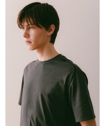 カラーステッチ半袖Tシャツチャコール