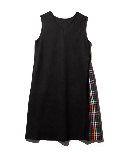 Arnold Palmer（アーノルドパーマー）の「スエードポンチ Vネック Aライン ジャンスカ（ジャンパースカート・レディース・ベージュ/ブラウン/ブラック・L/M/S）」の2枚目の写真