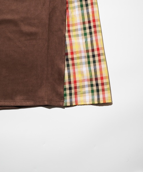 Arnold Palmer（アーノルドパーマー）の「スエードポンチ Vネック Aライン ジャンスカ（ジャンパースカート・レディース・ベージュ/ブラウン/ブラック・L/M/S）」の8枚目の写真