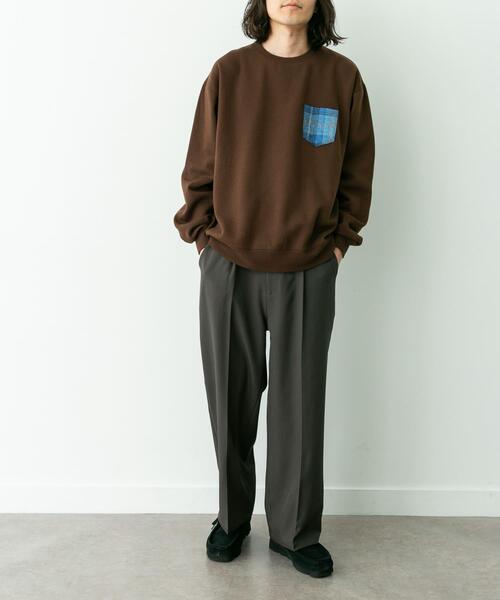 セール】HARRIS TWEEDポケットスウェットプルオーバー（スウェット