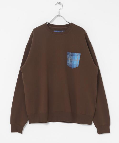 セール】HARRIS TWEEDポケットスウェットプルオーバー（スウェット