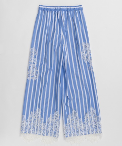 MAISON SPECIAL(メゾンスペシャル)の「Striped Lace Pants/ワイドスカラップレースパンツ(その他パンツ・レディース・グレー/ブルー・38/36)」の16枚目の写真
