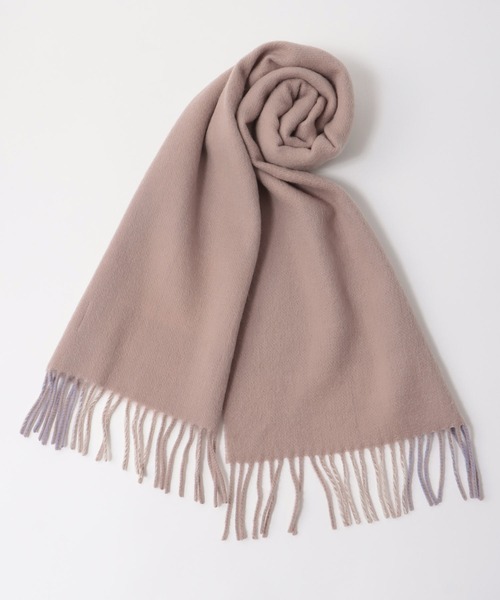 Jines(ジネス)の「カシミヤ混 リバーチェックマフラー(ストール/ショール・レディース・イエロー/ピンク・FREE)」の14枚目の写真