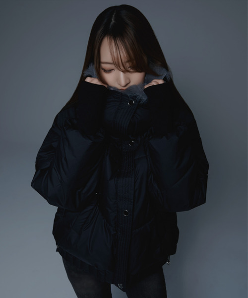 .KOM（ドットコム）の「『.KOM/ドットケーオーエム』襟ファー中綿JKT【Y】【CN】（ダウンジャケット/コート・レディース・ホワイト/ブラック・M/L）」の7枚目の写真