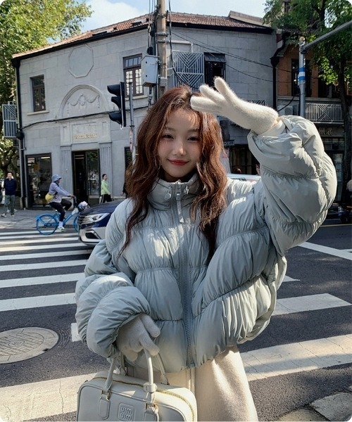 セール】【韓国トレンド】ラブリーバルーンクイルティングジャンパー