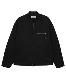 GUVO（グボ）の「Rough neck sports jacket, black（MA-1）」
