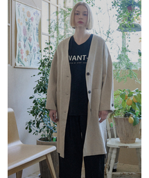 Linen Long Jacket - OATMEAL