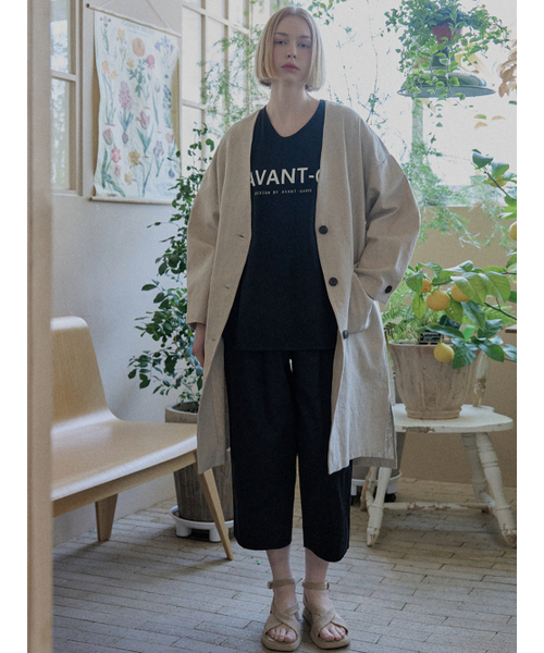 AVANT-G（アバン）の「Linen Long Jacket - OATMEAL（その他アウター・レディース・その他・FREE）」の3枚目の写真
