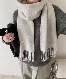マフラー（グレー/灰色系・フリンジ）ファッション通販 - ZOZOTOWN