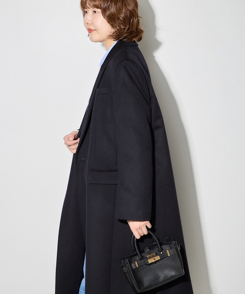 journal standard L'essage(ジャーナルスタンダードレサージュ)の「カシミヤMIXウールチェスターコート(その他アウター・レディース・ネイビー・FREE)」の11枚目の写真