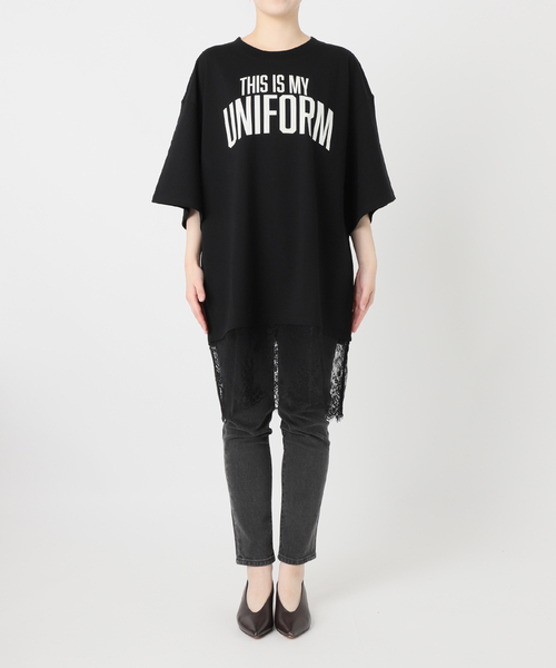 26SS新作］【ARCHIVE STANCE】lace switching Tee：カットソー（T