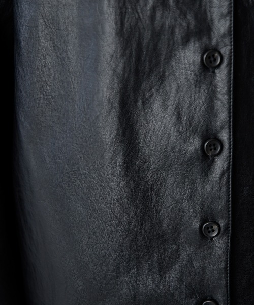 Lui's（ルイス）の「フェイクレザーシャツジャケット（テーラードジャケット・レディース・ブラック/ブラウン・FREE）」の17枚目の写真