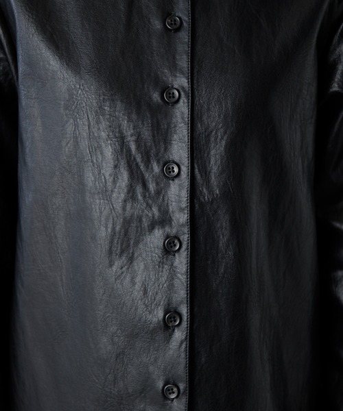 Lui's（ルイス）の「フェイクレザーシャツジャケット（テーラードジャケット・レディース・ブラック/ブラウン・FREE）」の18枚目の写真