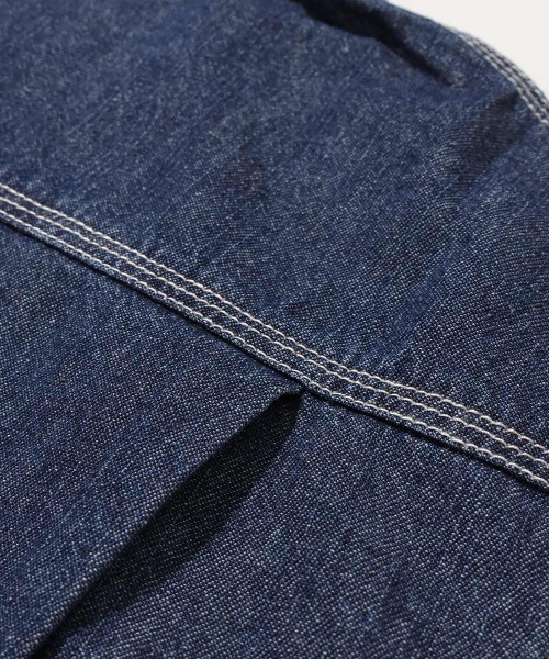 KRIFF MAYER Kid's Collection（クリフメイヤーキッズコレクション）の「ワークステッチデニムシャツ（セットアップ可）（シャツ/ブラウス・キッズ・ネイビー系1/ダークブルー/ストライプ/ライトブルー・120/130/140/150/160/170）」の15枚目の写真