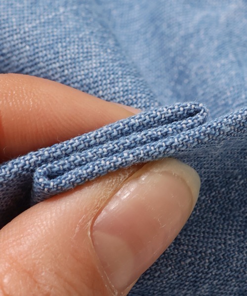 KRIFF MAYER Kid's Collection（クリフメイヤーキッズコレクション）の「ワークステッチデニムシャツ（セットアップ可）（シャツ/ブラウス・キッズ・ネイビー系1/ダークブルー/ストライプ/ライトブルー・120/130/140/150/160/170）」の21枚目の写真